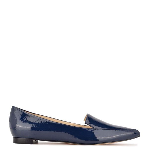 Nine West Abay Navy Loafers | South Africa 79W16-9Q93